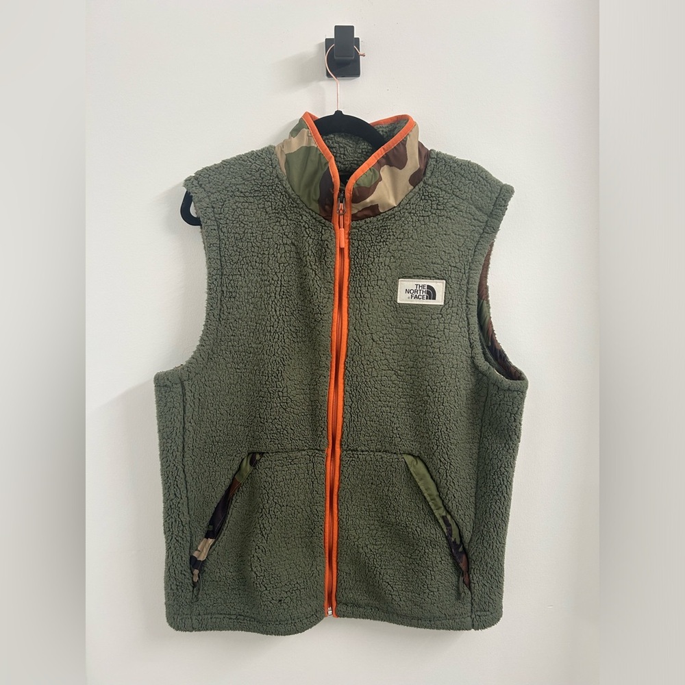 The North Face Green Camo Vest
